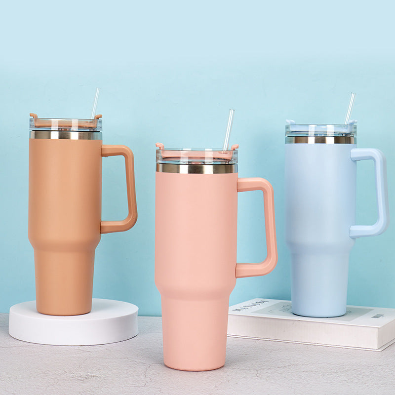 Wholesale 304 stainless steel 40oz ice cup double layer vacuum spray car cup creative outdoor handle cup